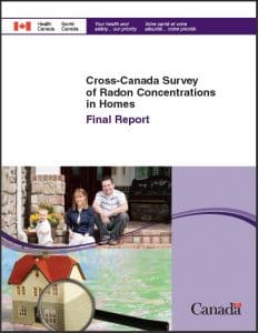 Cross Canada Survey of Radon Levels in Homes - Final Report