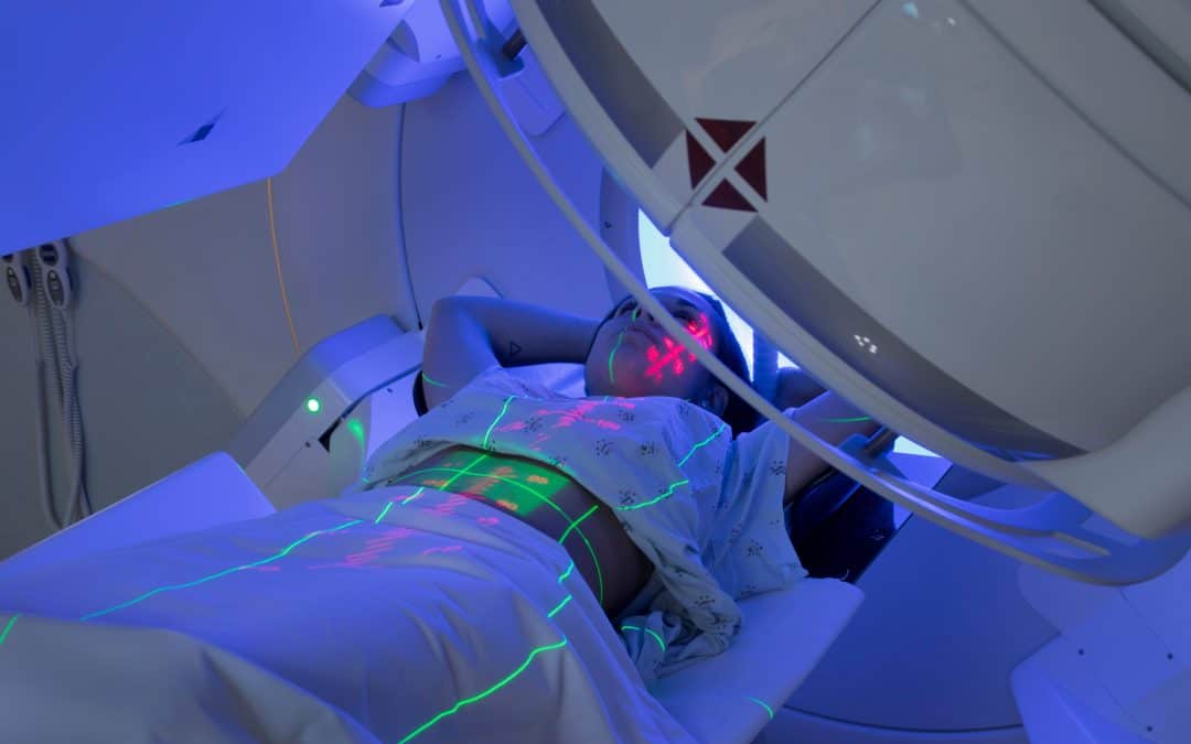 Person receiving radiation therapy