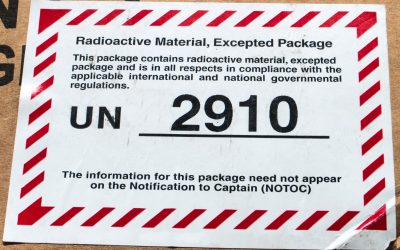 Example of UN 2910 package label